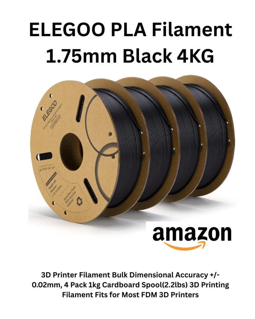 PETG Filament for Durable 3D Prints: A Comprehensive Guide ELEGOO PLA Filament 1.75mm Black 4KG Banner